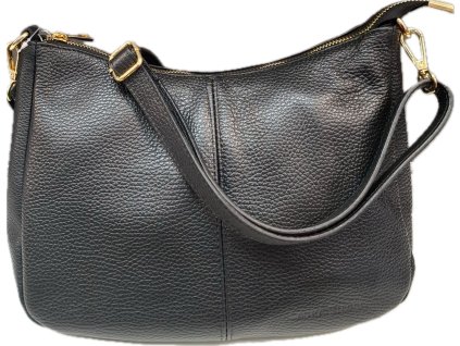 Dámská kožená kabelka Laura Biaggi TS-04 - černá