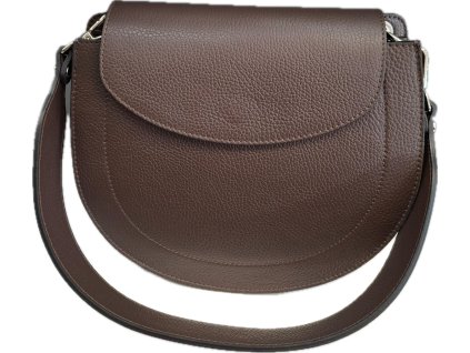 Dámská kožená crossbody kabelka Vera Pelle 2277 - hnědá