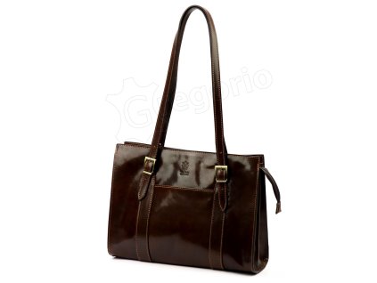 Dámská kožená kabelka Florence 54 - tmavě hnědá