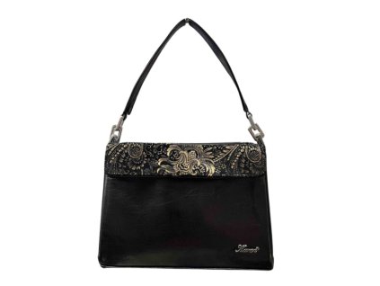 Dámská kabelka Karen Samira - černá/ vzor