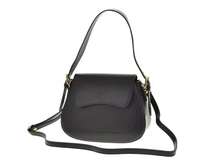Dámská kožená crossbody kabelka Vera Pelle 98-148 - černá