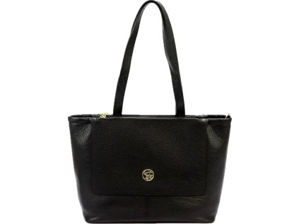 Dámská kožená kabelka Dollaro 123 - černá