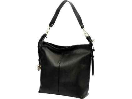 Dámská kožená kabelka Dollaro 122 - černá