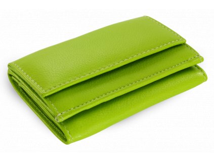 Dámská kožená mini peněženka - zelená