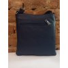 Dámská kožená crossbody kabelka - modrá