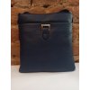 Dámská kožená crossbody kabelka - modrá