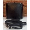 Dámská kožená kabelka crossbody - černá