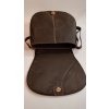Dámská crossbody kabelka kožená/lovecká/ HGL - tmavě hnědá
