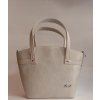 Dámská kabelka Karen Sandra - béžová/ lesk