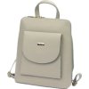 Batoh dámský kožený na zip MiaMore - světle šedý