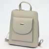 Batoh dámský kožený na zip MiaMore - světle šedý