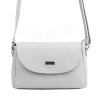 Dámská kožená kabelka MiaMore - světle šedá