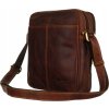 Pánská kožená crossbody Peterson - hnědá/ cognac