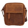 Pánská kožená crossbody Green Wood - světle hnědá/ camel