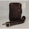 Pánská kožená crossbody taška Vera Pelle - hnědá