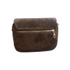 Dámská kožená crossbody Laura Biaggi 04-524 - tm.hnědá