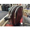 Dámská malá kožená crossbody kabelka 333 - vínová