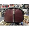Dámská malá kožená crossbody kabelka 333 - vínová