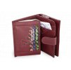 Burgundy dámská kožená peněženka se zápinkou