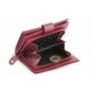 Burgundy dámská kožená peněženka se zápinkou