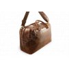 Luxusní cestovní kožená taška Arwel - hnědá