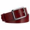 Opasek dámský kožený - červený široký