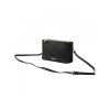 Dámská kožená kabelka crossbody - černá