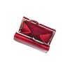 Peněženka dámská kožená, červená lak - rám