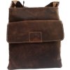 Pánská kožená crossbody taška - hnědá