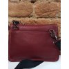 Dámská kabelka crossbody kožená - bordó