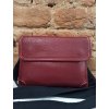 Dámská kabelka crossbody kožená - bordó