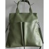 Dámská kožená kabelka - zelená