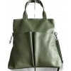 Dámská kožená kabelka - zelená
