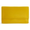 Dámská kožená mini peněženka - žlutá