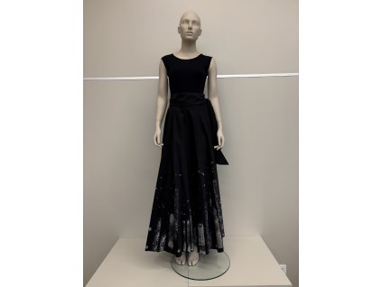 Dlhá kruhová sukňa zavinovacia