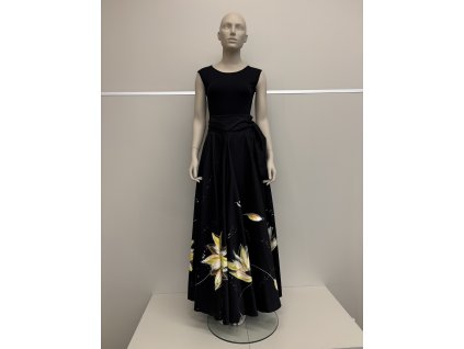 Dlhá kruhová sukňa zavinovacia