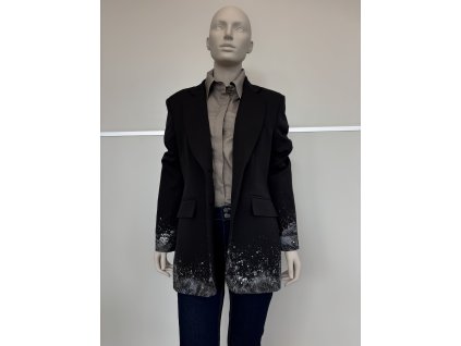 Dámske dlhé, oversize sako pánskeho strihu