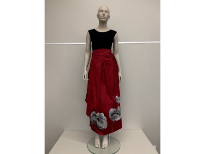 Dámska zavinovacia sukňa balónová červená