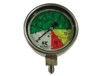 Manometr 100 1/4  spodní AHL pevný 0-25 bar