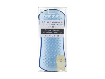 Kartáč pro bezbolestné a bezpečné vyčesávání chlupů domácích miláčků Tangle Teezer Pet Teezer® De-shedding small blue