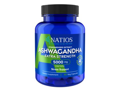 4150 natios ashwagandha extract 5000 mg extra strength energie vitalita dusevni i fyzicke zdravi 90 veganskych kapsli