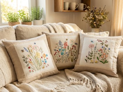 Vysivane vankuse set