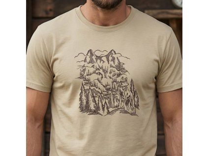 Vyšívané tričko Vlčie hory