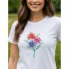 Vyšívané tričko Lúčna kytica