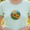 Vyšívané tričko slnečnice