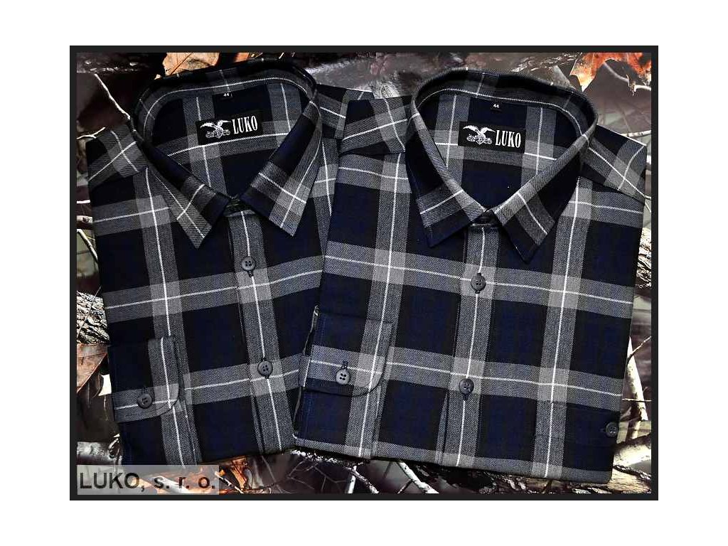 Pánská košile z jemného flanelu s dl. rukáve model 132210 (Velikost 38)