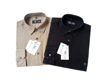 Tencelová košile - barva černá, béžová, tm.zelená, šedá, khaki 082220