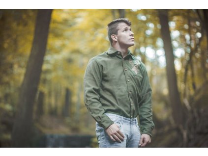 Pánská dyftýnová košile model 102224 (Rukávy dlouhý rukáv)
