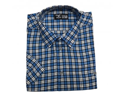 Pánská košile s krátkým ruk. model 204118 - modrá