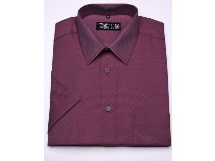 Košile s krátkým rukávem model 154111 - vínová